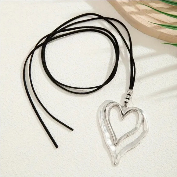 Heart Vintage Statement Pendant Necklace, Bohemian, Boho, Tribal - Picture 3 of 6